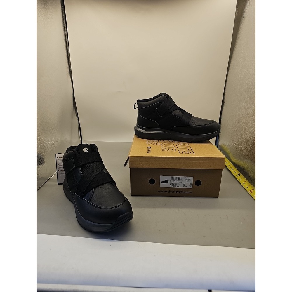Fitville Men's Cozy Core Winter Boots Black Sz‎ 11.5 Wide New